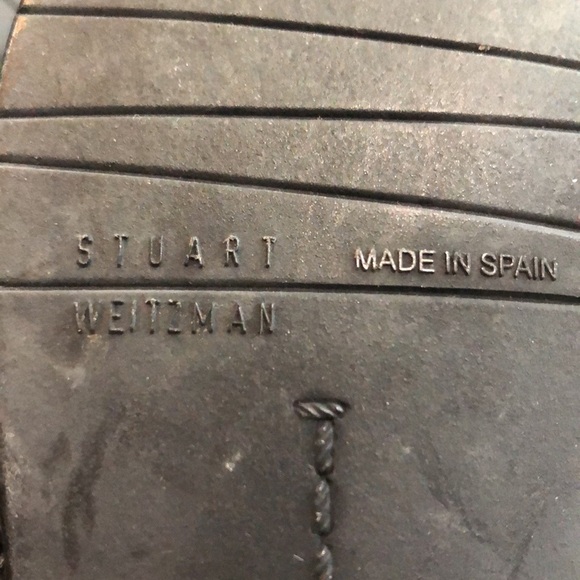 Stuart Weitzman gray snake print square toe loafers/slip ons. Size 5 - Picture 5 of 6